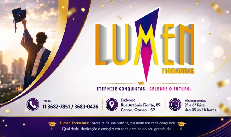 Anúncio original de Lumen Formaturas